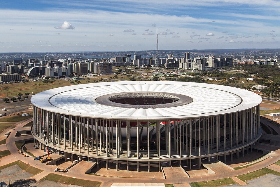 Vista aérea del estadio Couto Pereira en Curitiba